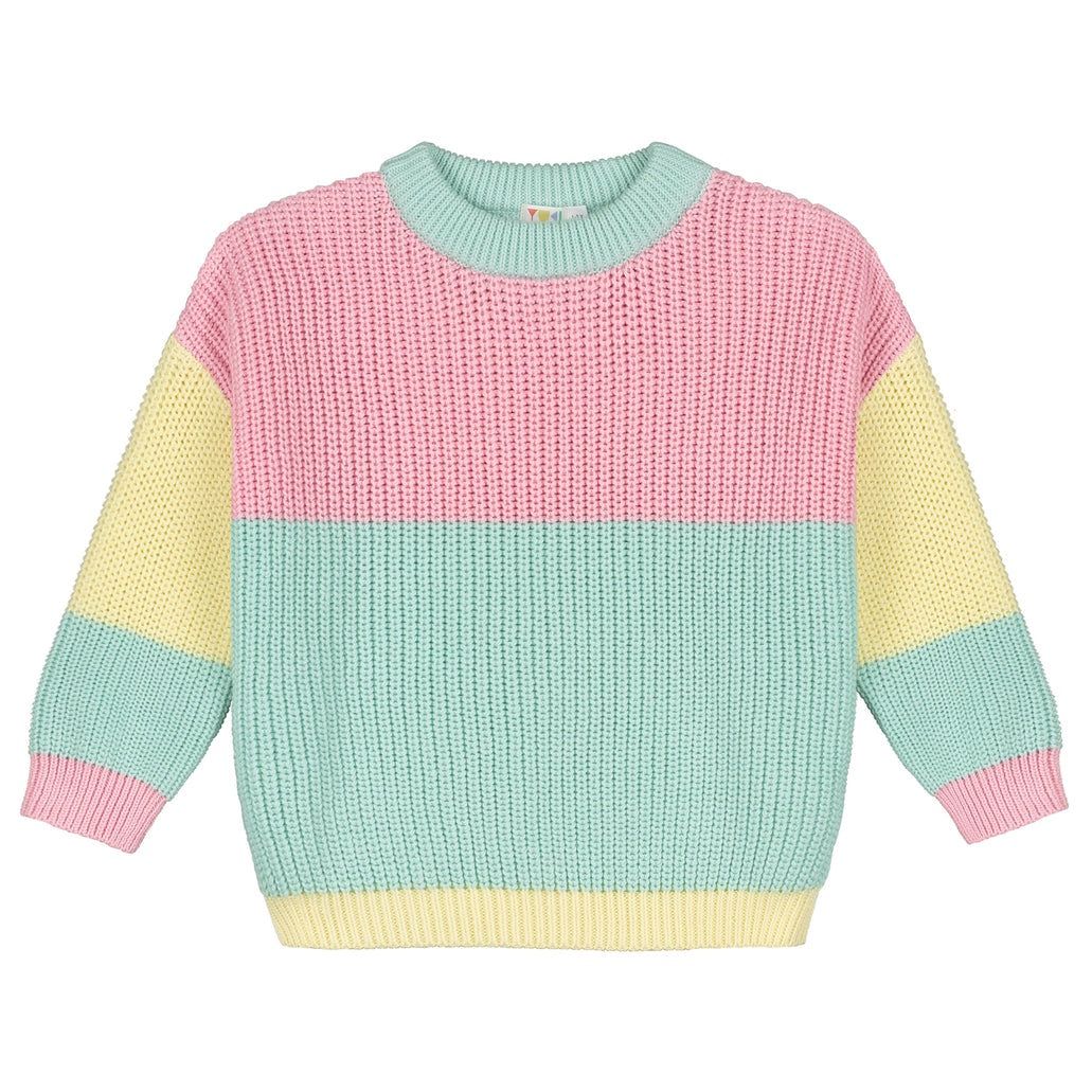 Yuki | Color block sweater | Sticky candy