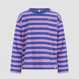 The New Chapter | T-shirt Lou blue pink stripes
