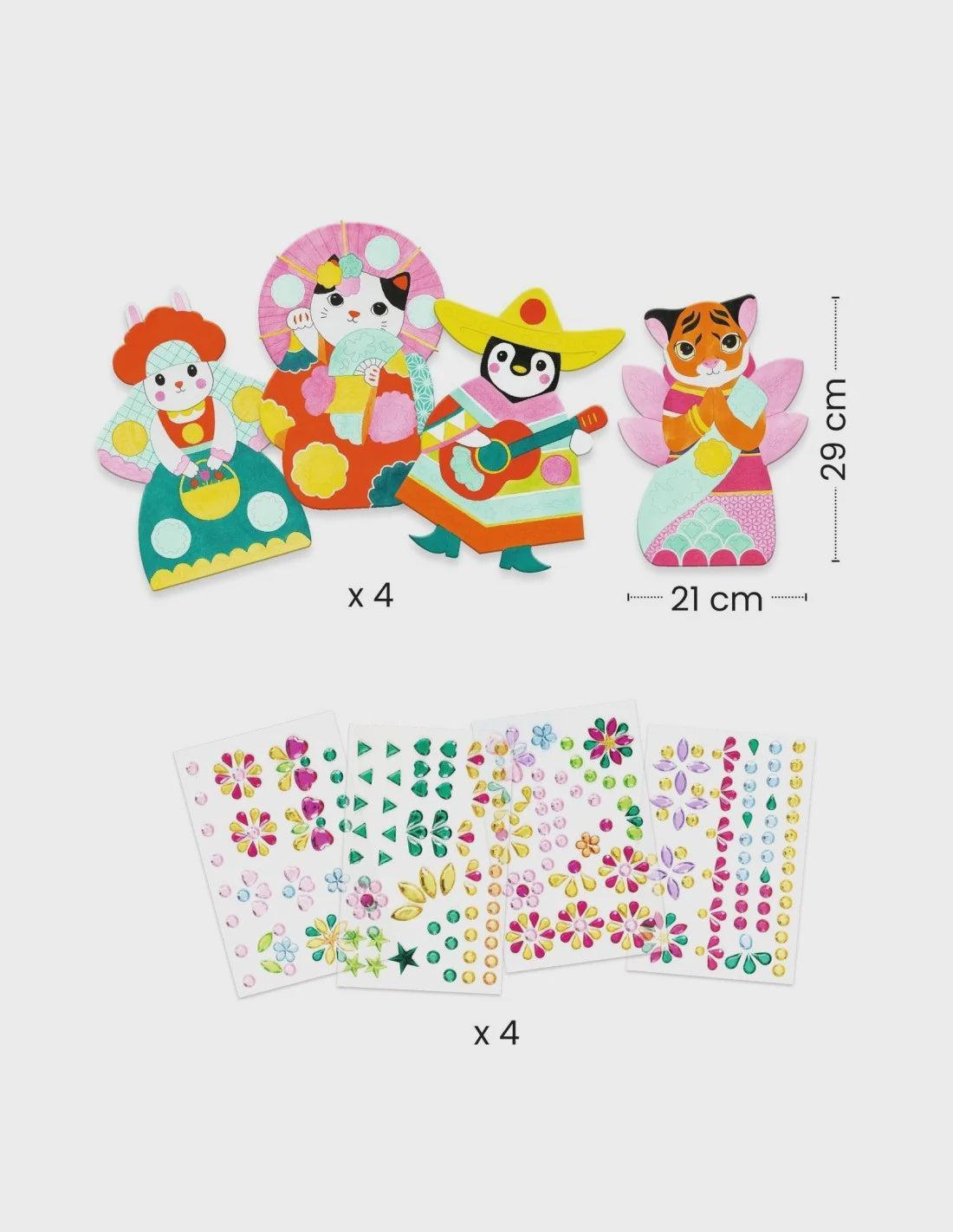 Djeco | Creatief met stickers | Glanzend