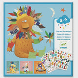 Djeco | Creeeren met stickers | Dieren