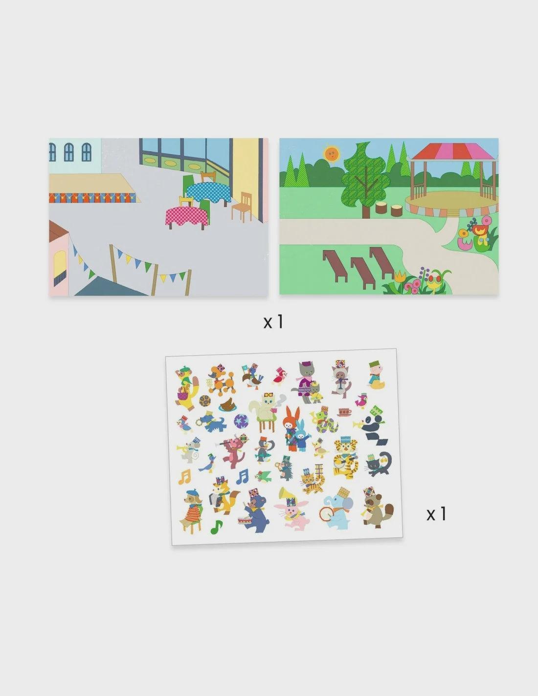 Djeco | Creeeren met stickers | Fanfare