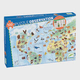 Djeco | Observatie puzzel - Dieren van de wereld 100 stuks