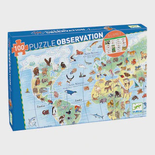 Djeco | Observatie puzzel - Dieren van de wereld 100 stuks