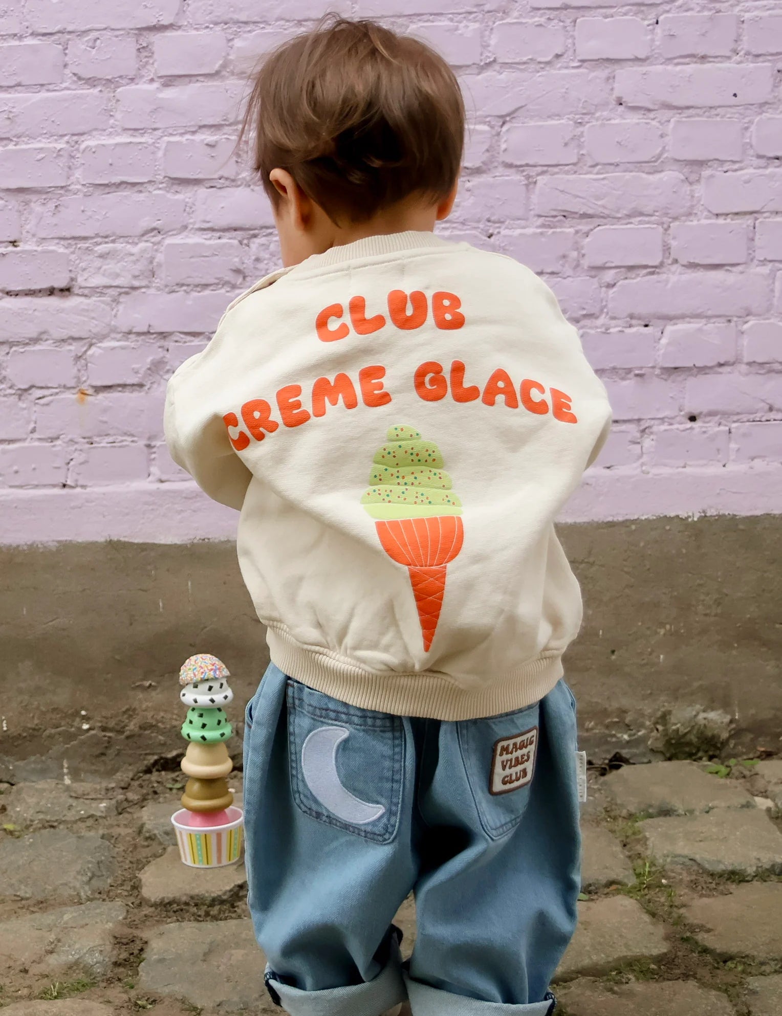 Ella & Rapha | Blue denim pants MOON kids