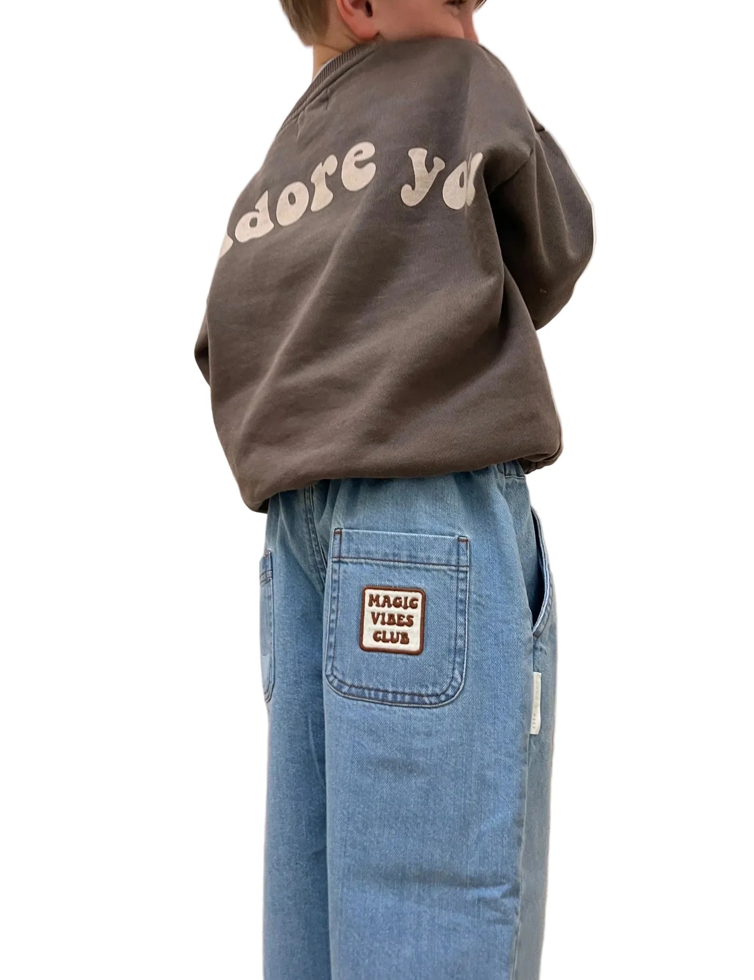Ella & Rapha | Blue denim pants MOON kids