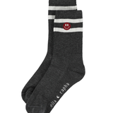 Ella and Rapha | dark grey Smiley kids socks | Grey