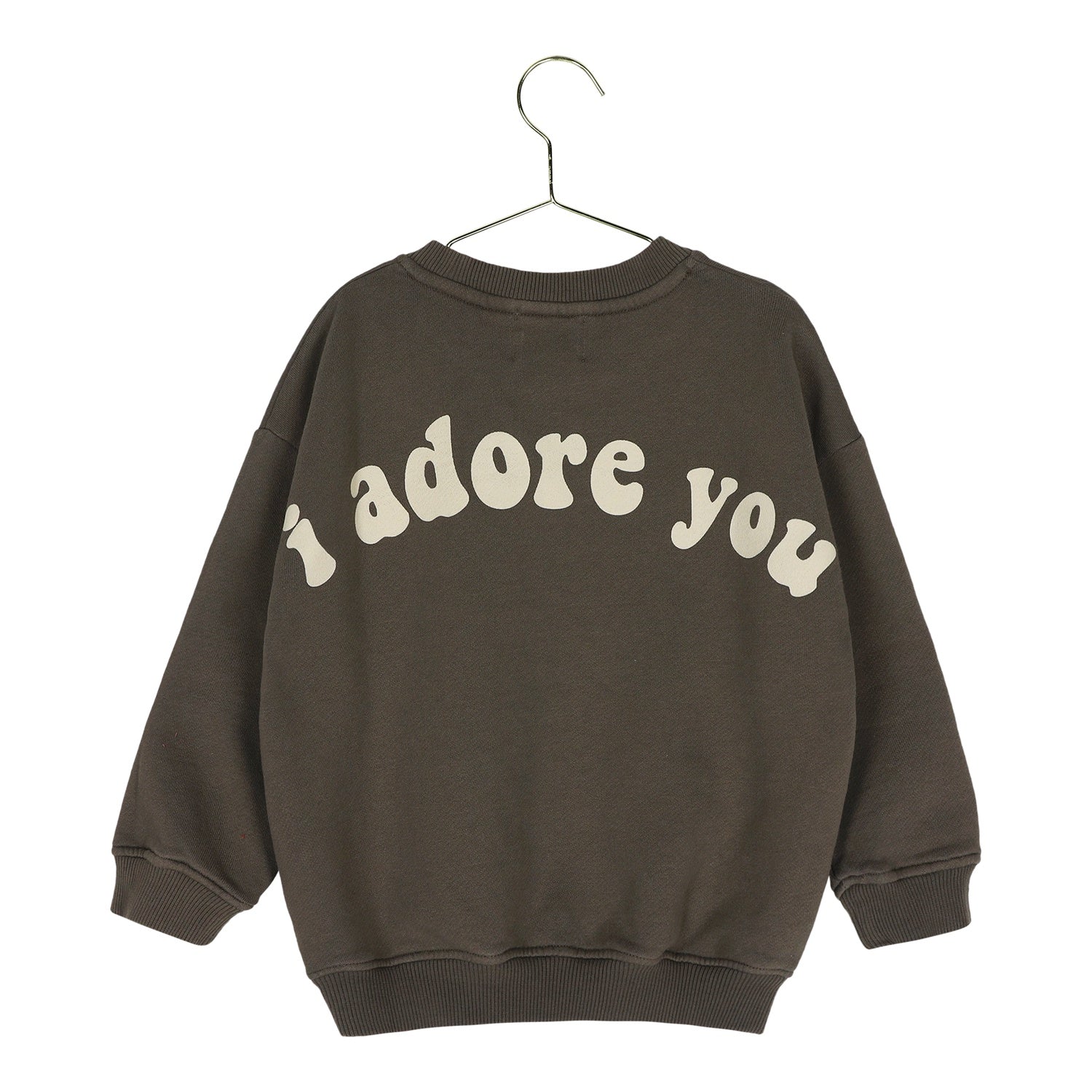 Ella and Rapha | little I Adore You sweatshirt loose fit | Brown