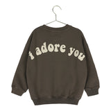 Ella and Rapha | little I Adore You sweatshirt loose fit | Brown