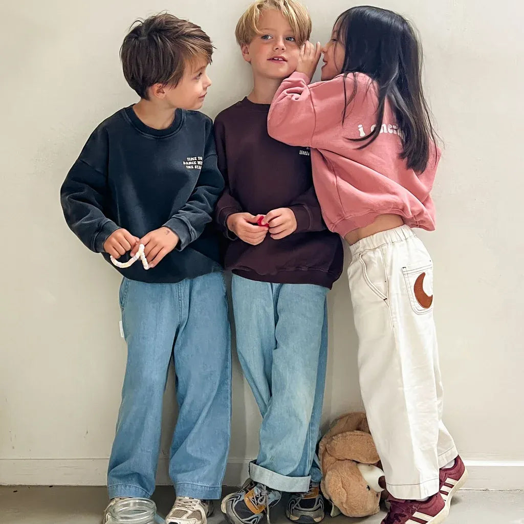 Ella and Rapha | little cranberry I Cherish You cranberry sweatshirt | Cranberry
