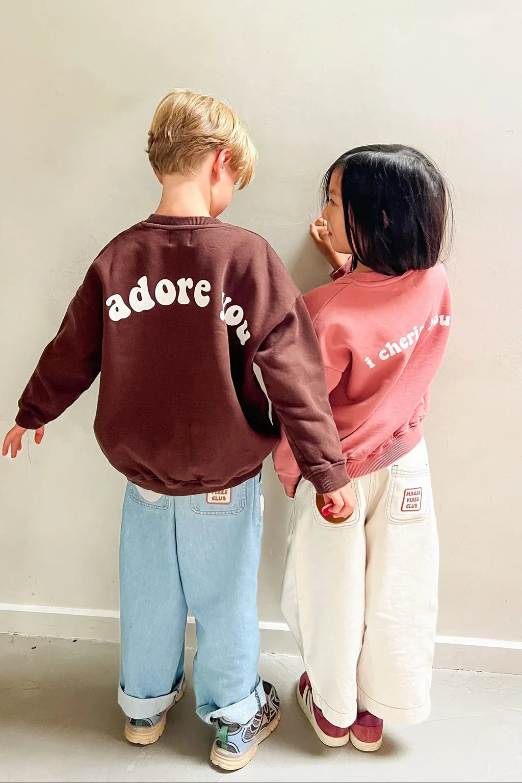Ella and Rapha | little cranberry I Cherish You cranberry sweatshirt | Cranberry