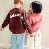 Ella and Rapha | little cranberry I Cherish You cranberry sweatshirt | Cranberry