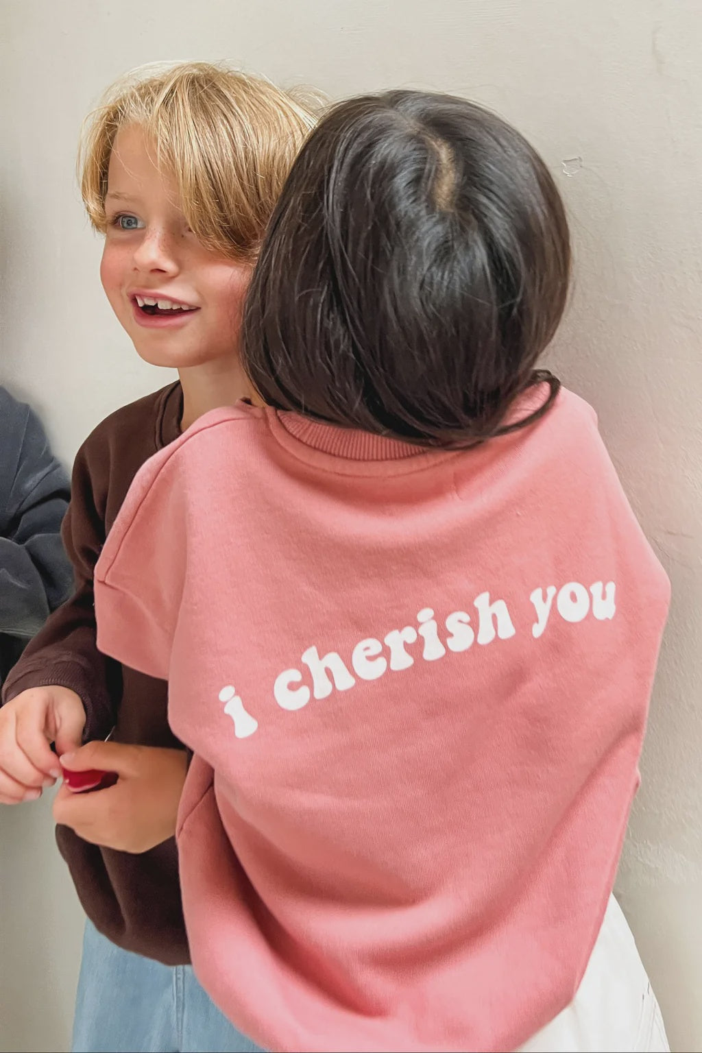 Ella and Rapha | little cranberry I Cherish You cranberry sweatshirt | Cranberry