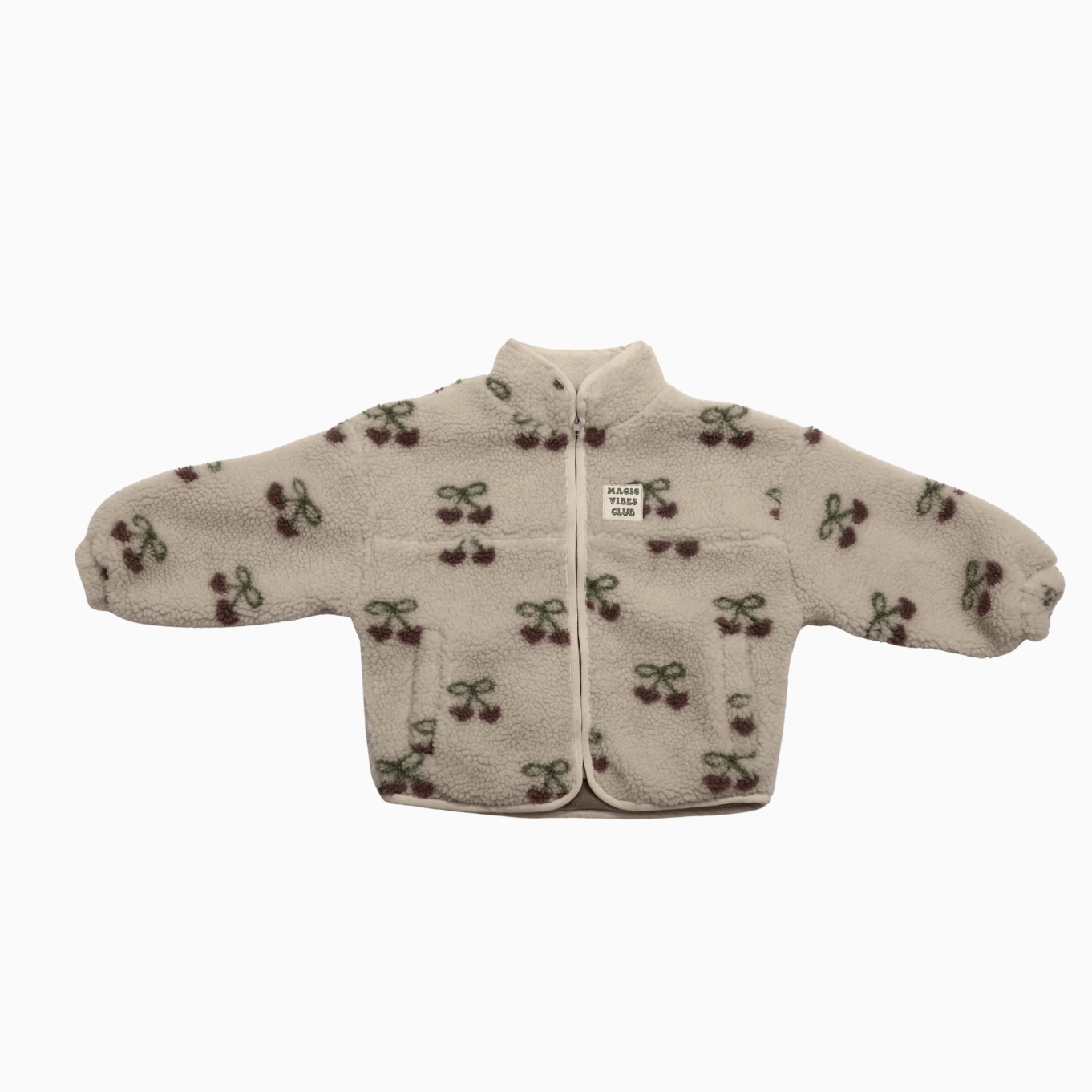 Ella and Rapha | little teddy Cherry Jacket vanilla | Off White