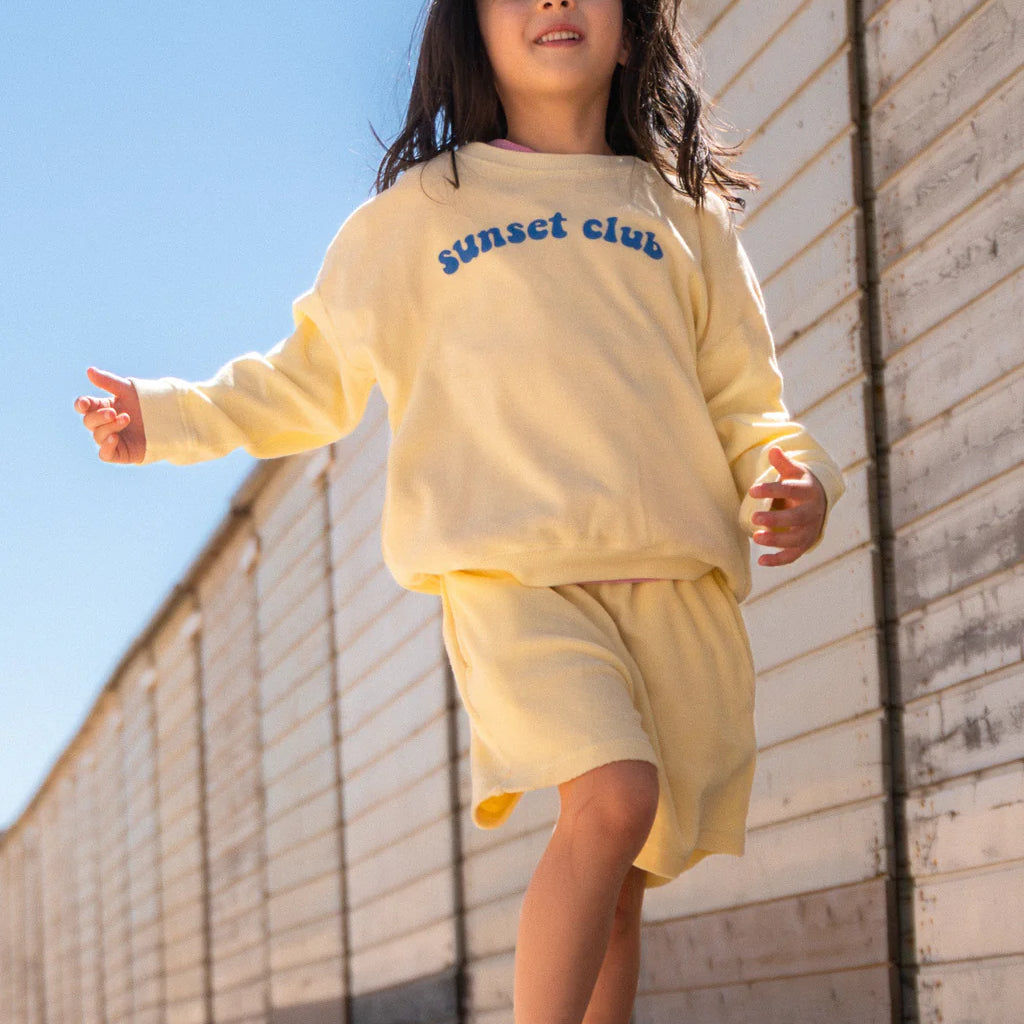 Ella and rapha | Sweater terry sunset club - butter yellow