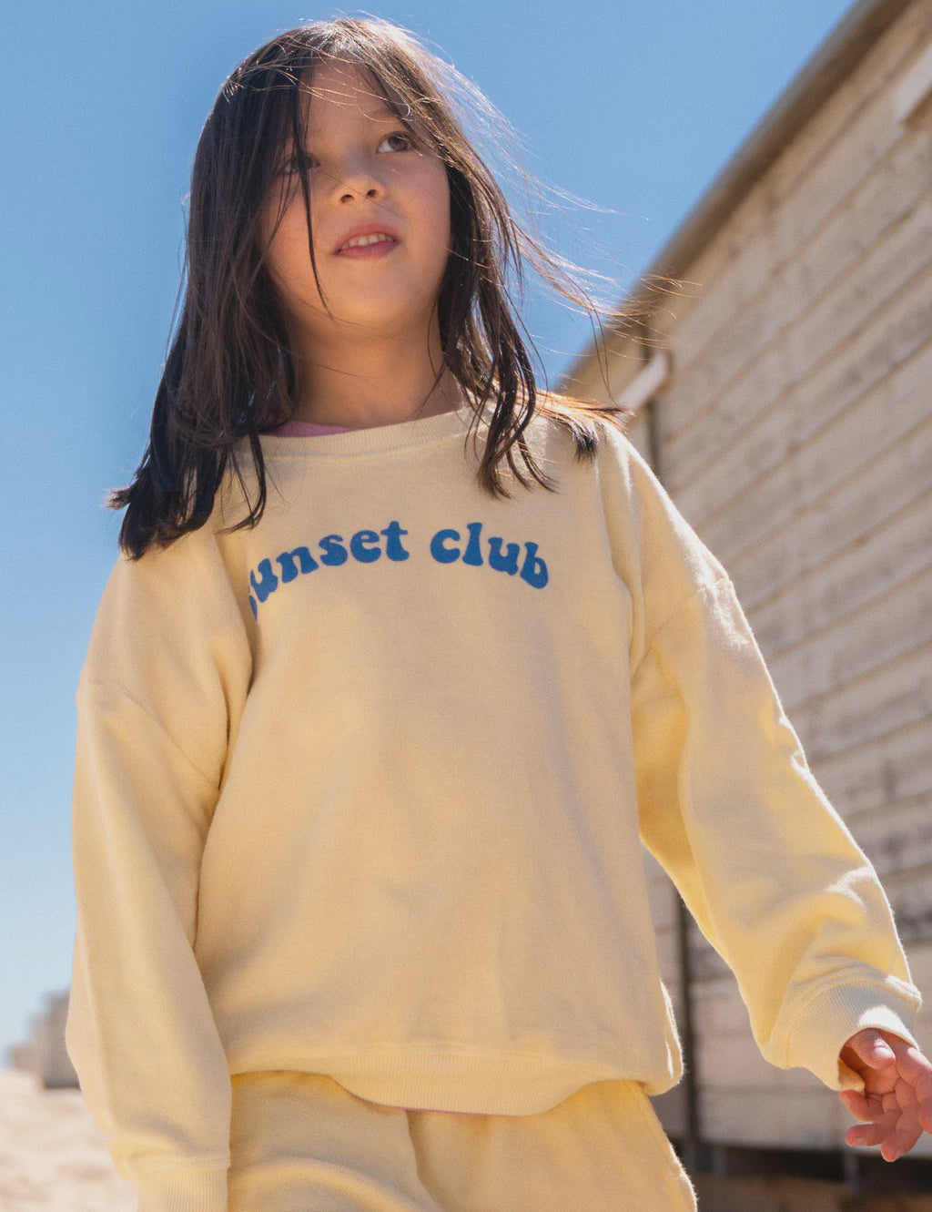 Ella and rapha | Sweater terry sunset club - butter yellow