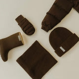 En Fant | Waterproof mittens with zipper | Coffee Bean