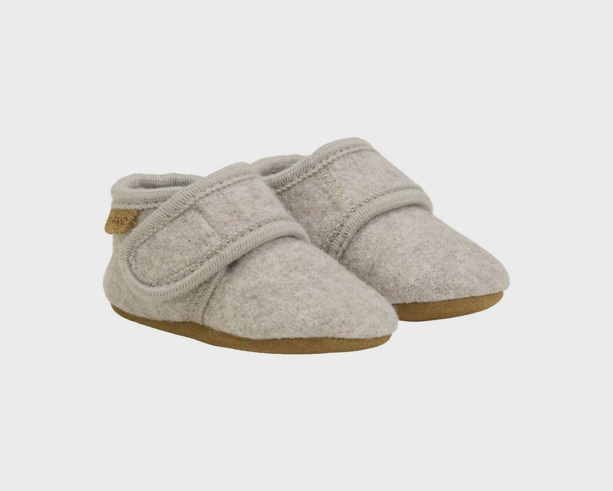 Enfant | Baby wool slippers | Sand melange