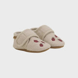 Enfant | Baby wool slippers w/ embroidery | Moonlight