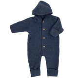 Engel | Hooded overall - Blue melange