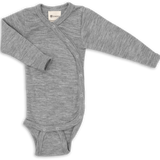 Engel Natur | Wikkelromper wol/zijde | Light Grey Melange