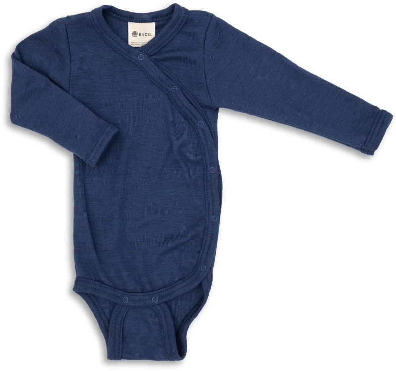 Engel Natur | Wikkelromper wol/zijde | Navy Blue