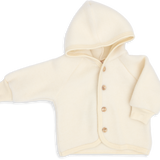 Engel Natur | Wolfleece jasje met capuchon | Natural