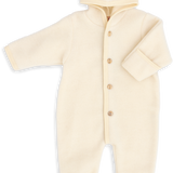 Engel Natur | Wolfleece overall met capuchon | Natural