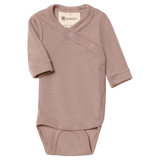 Engel | Wikkelromper van wol en zijde | Dusty rose