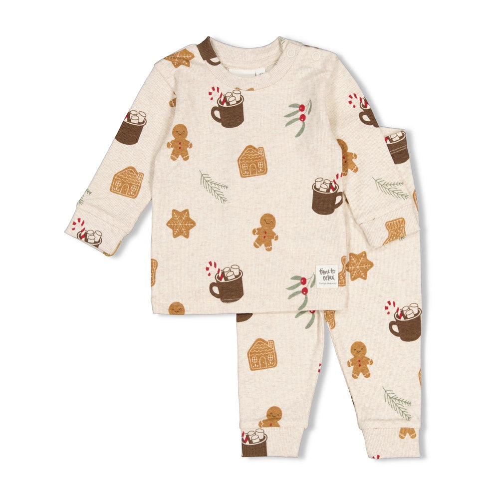 Feetje | Premium Sleepwear Cosy Cookie pyjama | Offwhite melange