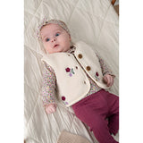 Feetje | Teddy gilet met borduursels | Creme