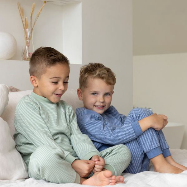 Feetje | Wafelpyjama baby | groen melange