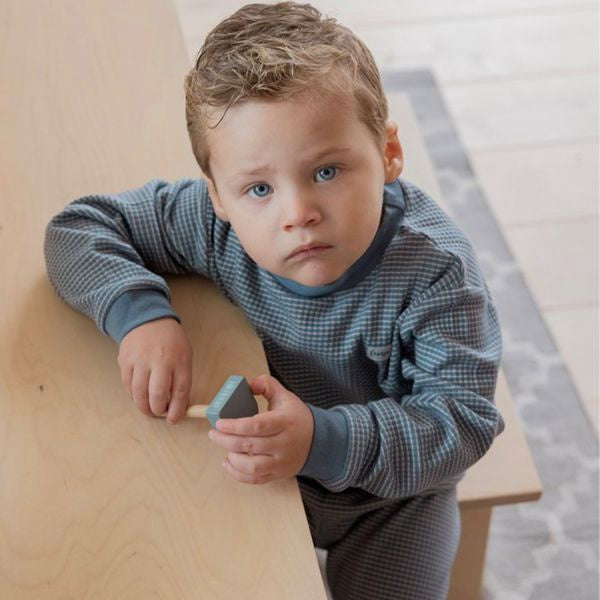 Feetje | Wafelpyjama baby | ijsblauw