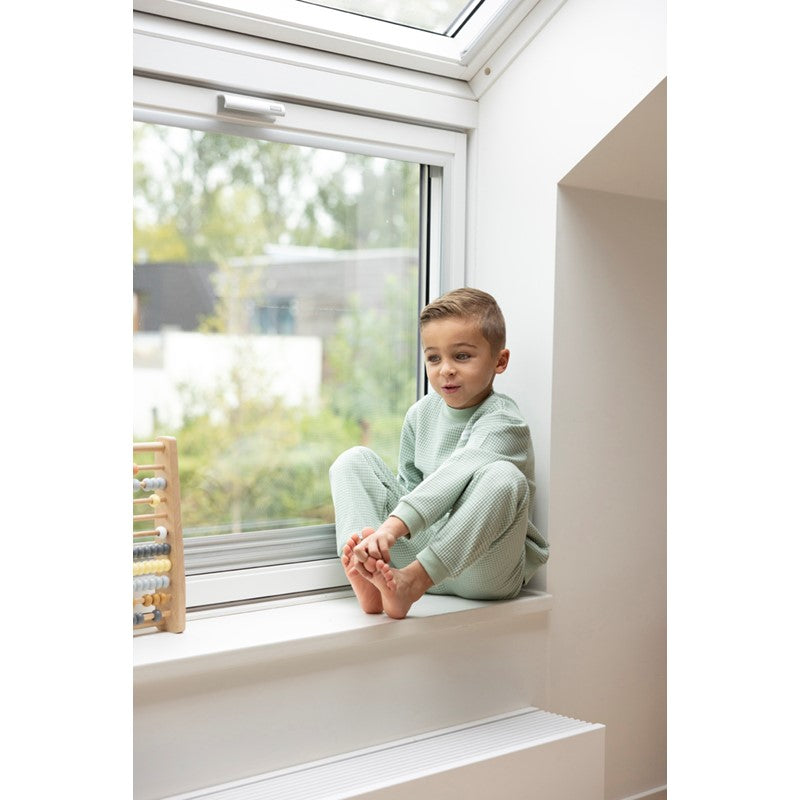 Feetje | Wafelpyjama kind | groen melange