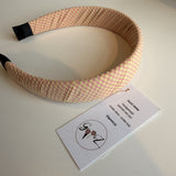 Gooiz | Haarband - ruit geel/roze