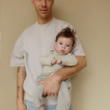 Gray Label | Baby L/S Onesie GOTS | gray melange - cream
