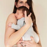 Gray Label | Baby L/S Onesie GOTS | gray melange - cream