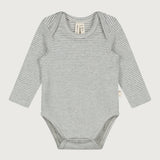 Gray Label | Baby L/S Onesie GOTS | gray melange - cream