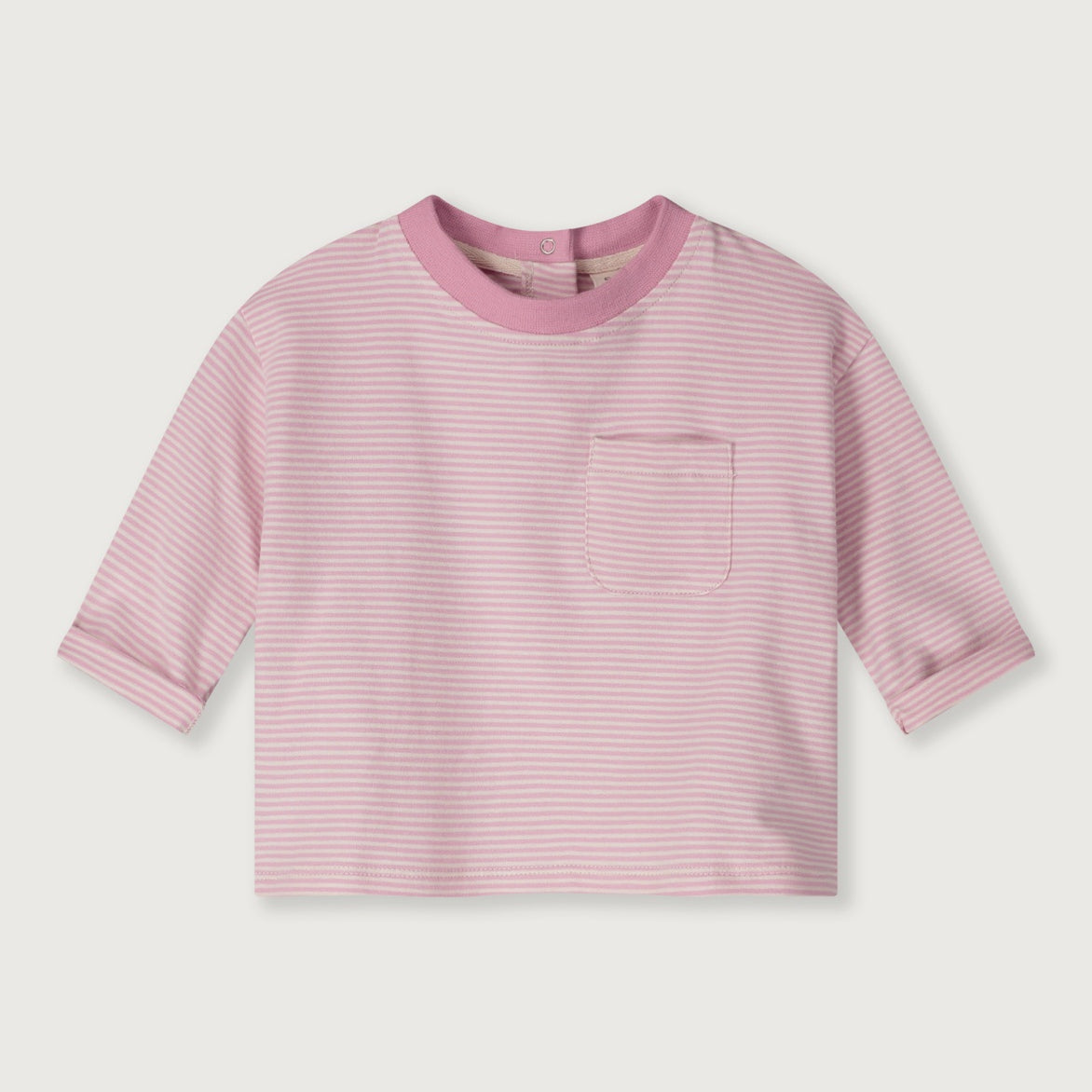 Gray Label | Baby L/S Pocket tee GOTS | bubblegum - cream