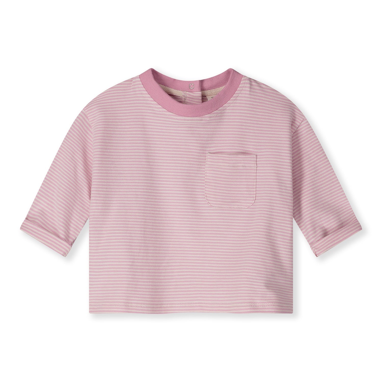Gray Label | Baby L/S Pocket tee GOTS | bubblegum - cream