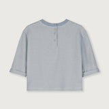 Gray Label | Baby L/S Pocket tee GOTS | stone gray - cream