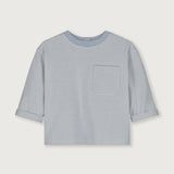 Gray Label | Baby L/S Pocket tee GOTS | stone gray - cream