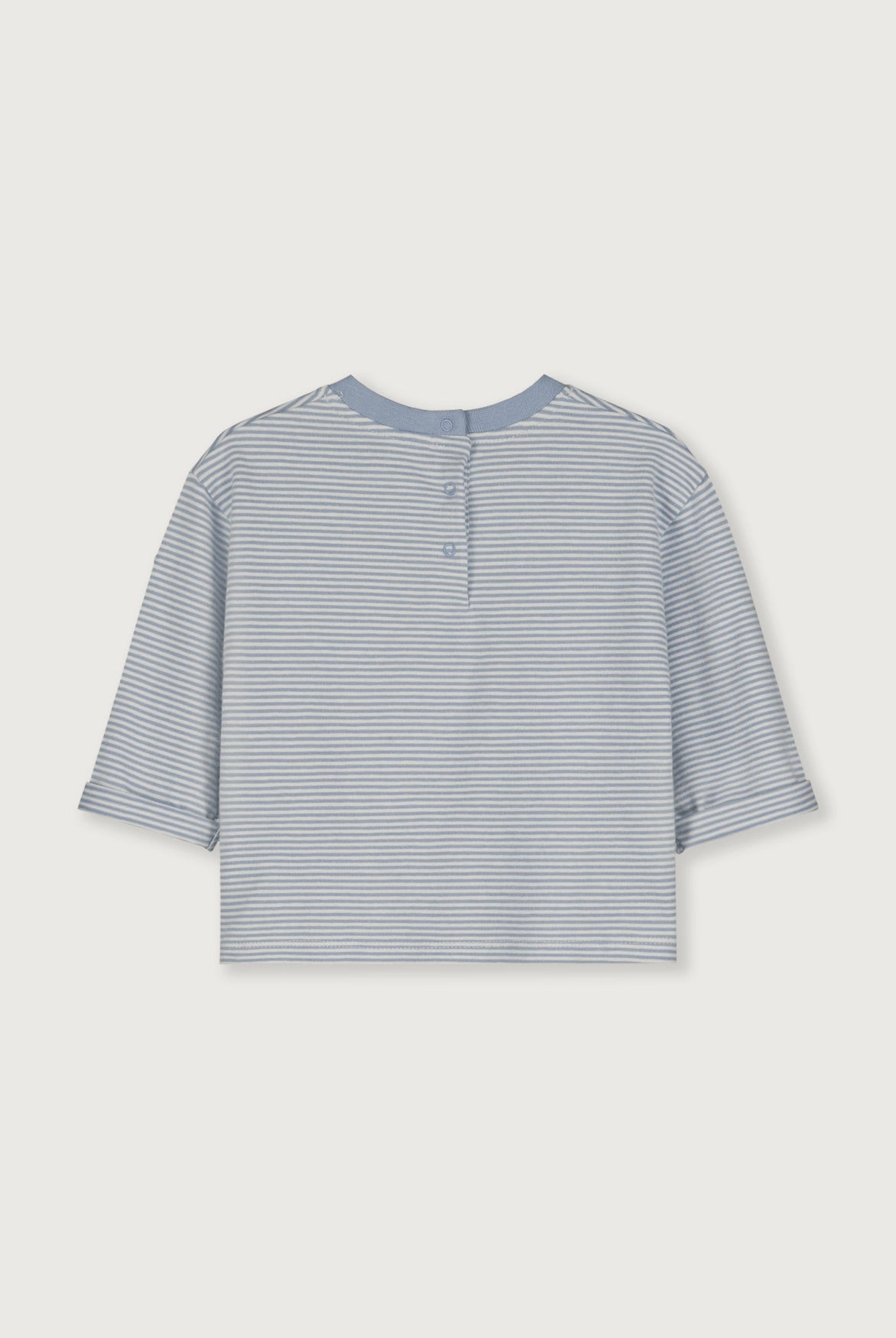Gray Label | Baby L/S Pocket tee GOTS | stone gray - cream