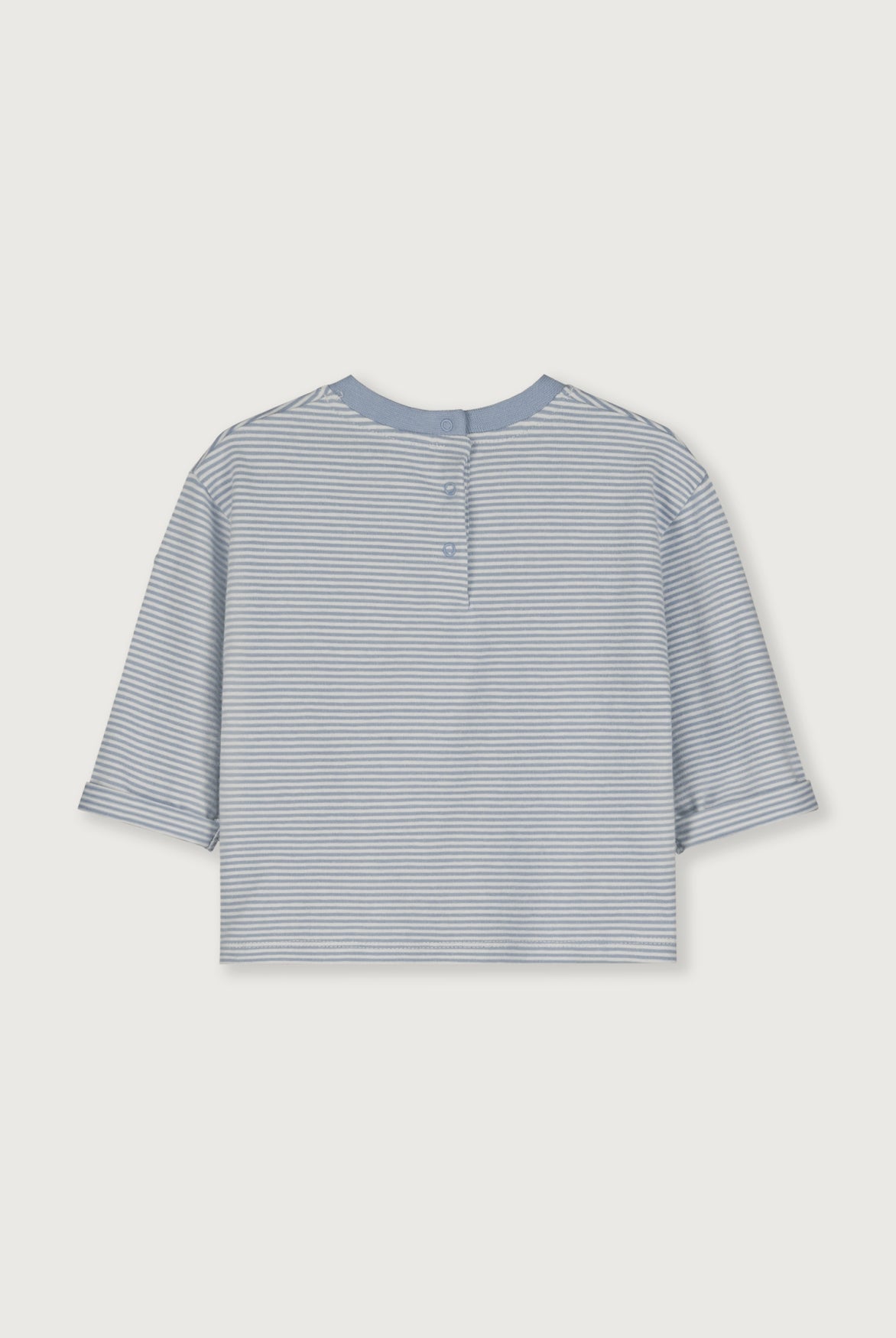 Gray Label | Baby L/S Pocket tee GOTS | stone gray - cream