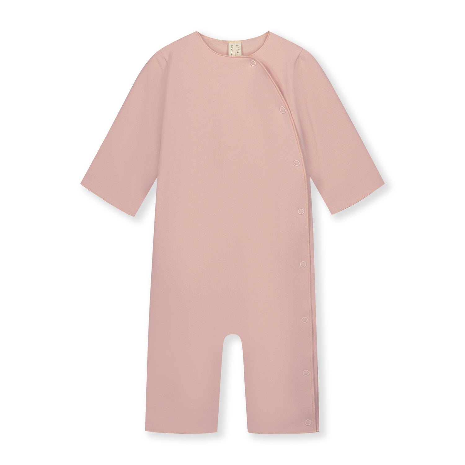 Gray Label | Baby suit with snaps GOTS faded pink