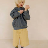 Gray Label | Logo dropped shoulder sweater GOTS - Blue gray bright cookie