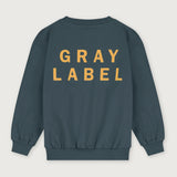 Gray Label | Logo dropped shoulder sweater GOTS - Blue gray bright cookie