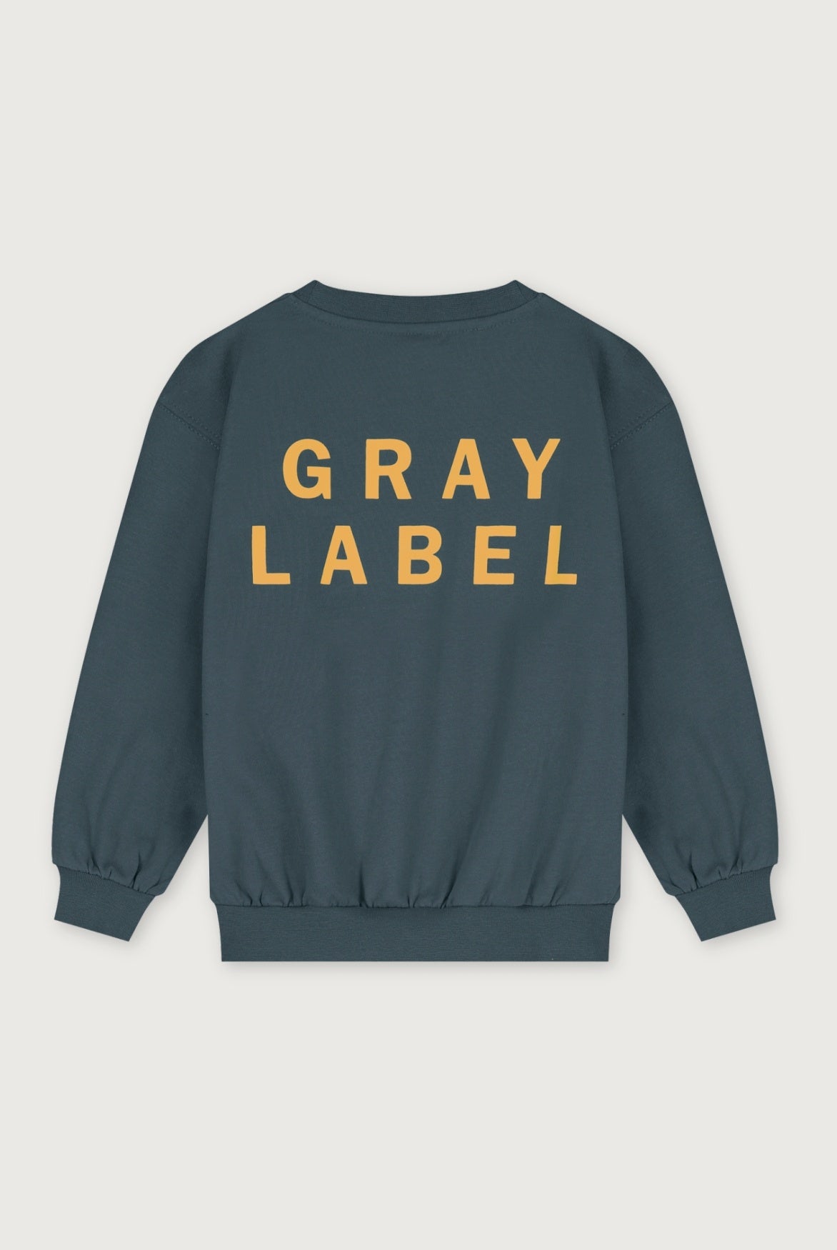 Gray Label | Logo dropped shoulder sweater GOTS - Blue gray bright cookie