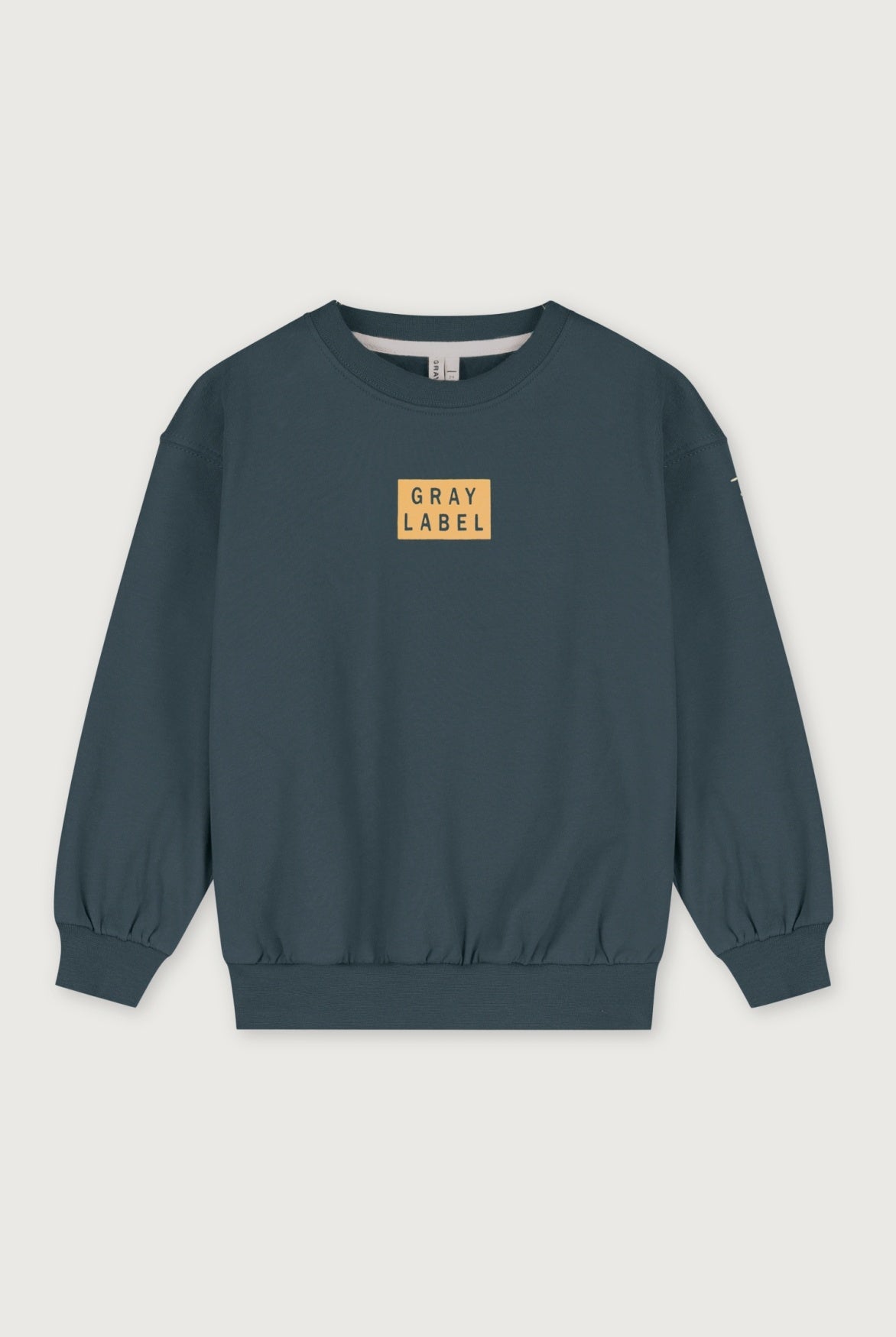 Gray Label | Logo dropped shoulder sweater GOTS - Blue gray bright cookie