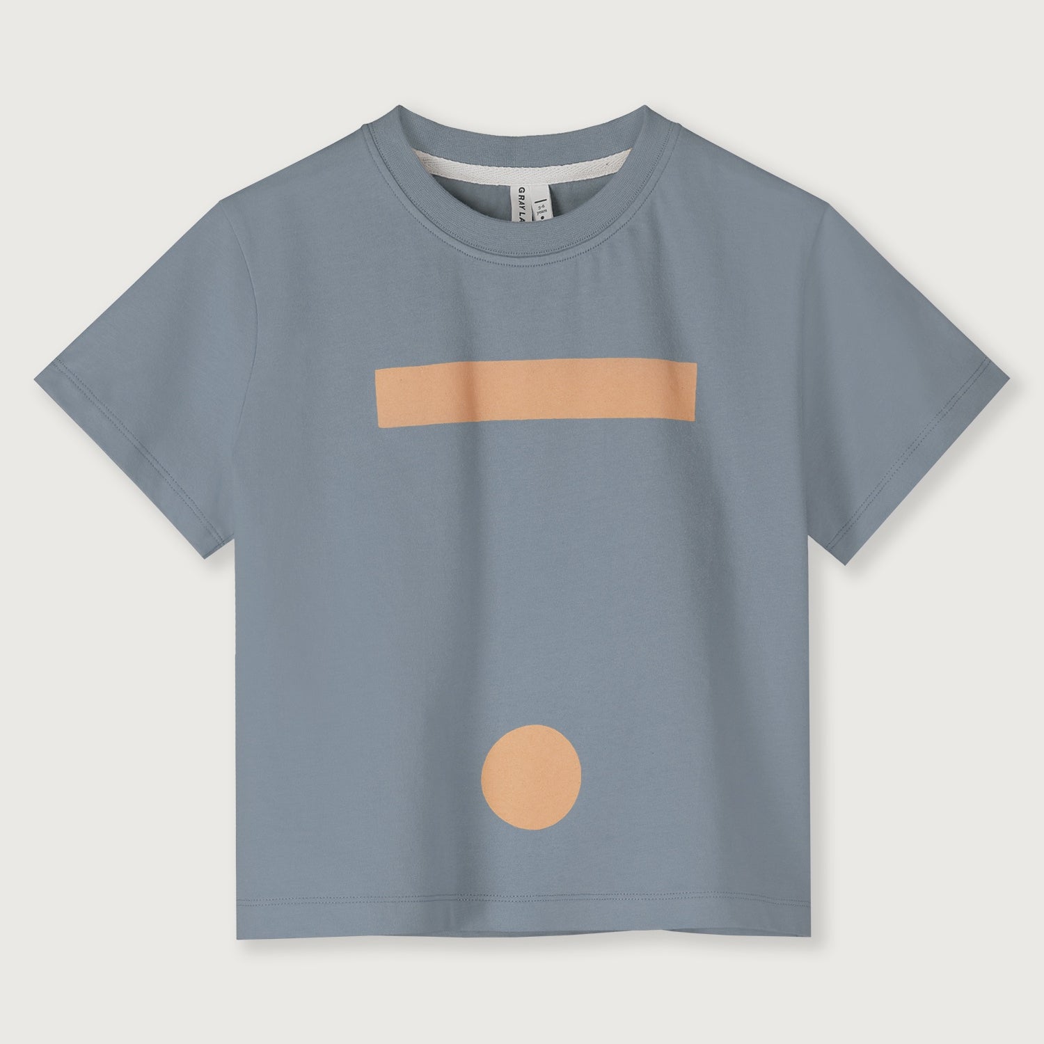 Gray Label | Oversized tee w/logo GOTS stone grey - melon