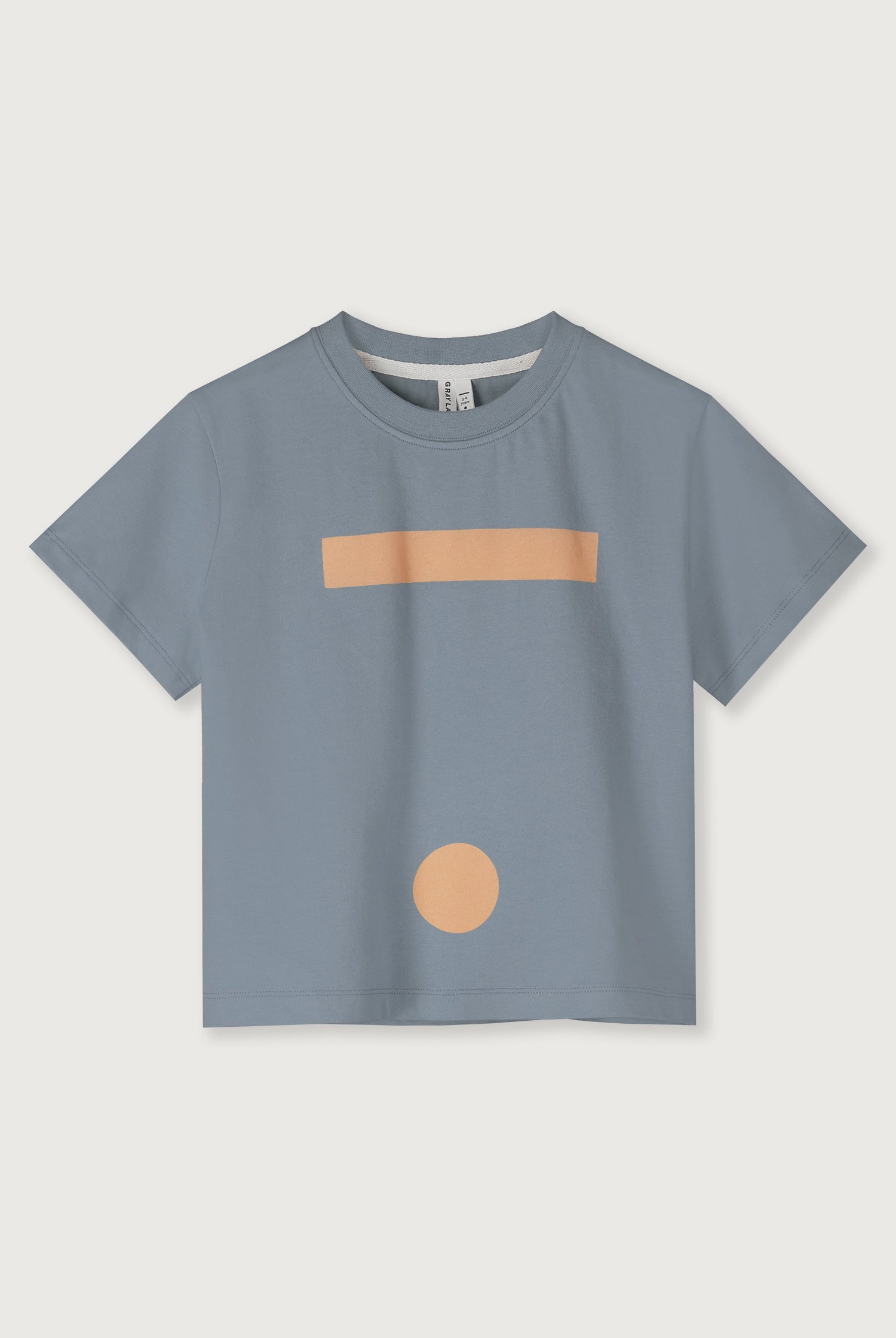 Gray Label | Oversized tee w/logo GOTS stone grey - melon